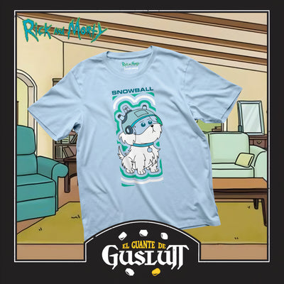 Playera Rick and Morty Snowball Azul