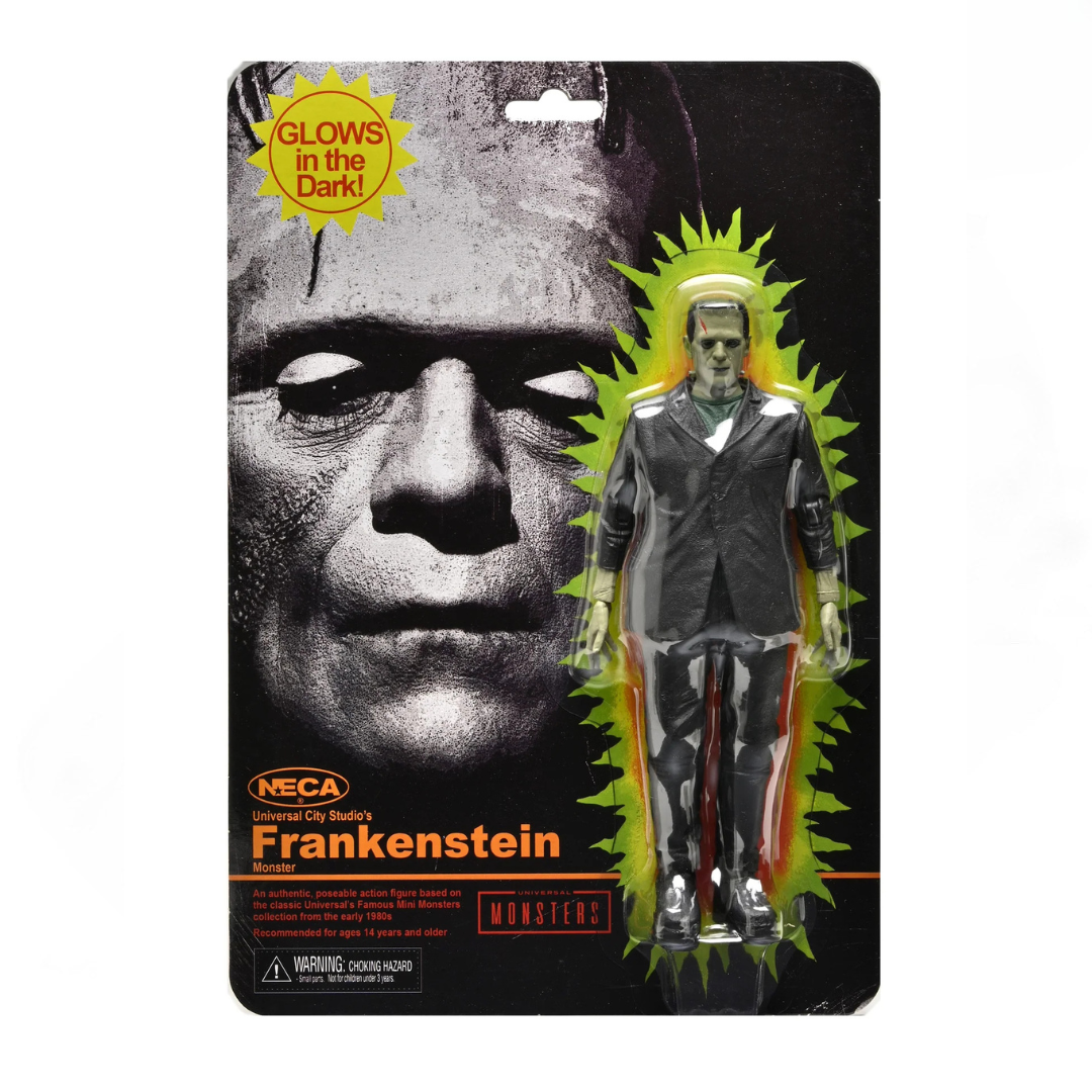 Figura NECA Universal Monsters Frankenstein con efecto de brillo en la oscuridad