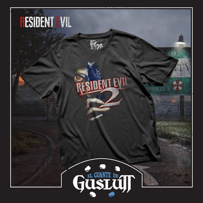 Playera Resident Evil 2 Game Cover Negra