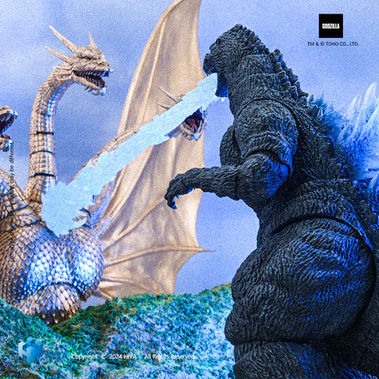 Figura Hiya Toys Godzilla vs King Ghidorah Heat Ray Godzilla Hokkaido Versión 1991 Escala 1/10