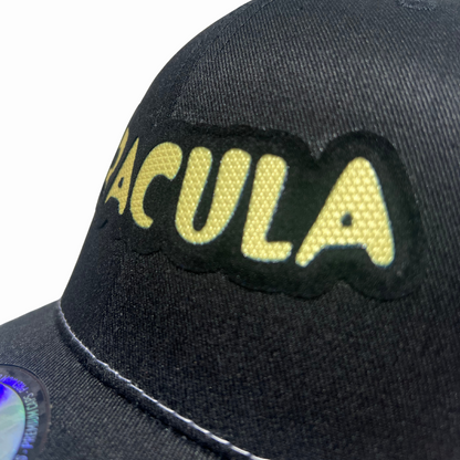 Gorra Universal Monsters Dracula Logo Clásico Negra/Blanca Tipo Trucker Premium