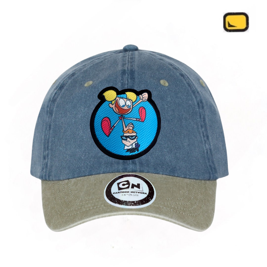 Gorra Cartoon Network Dexter’s Laboratory “Dexter & Dee-Dee” Azul-Beige Vintage