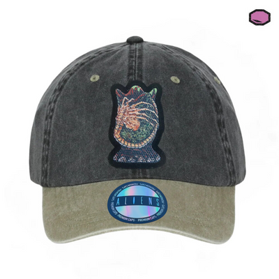 Gorra Aliens Facehugger & Ovomorph Gris/Beige Tipo Deslavada