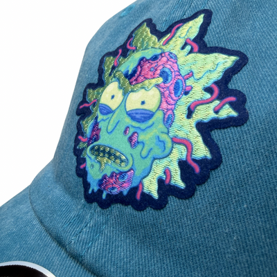 Gorra Rick and Morty Psychedelic Rick Azul Turquesa Tipo Deslavada