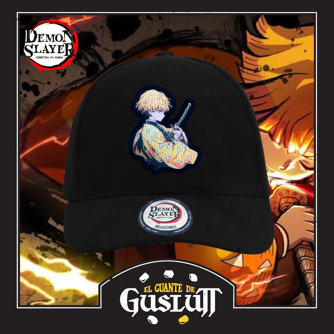 Gorra Demon Slayer: Kimetsu No Yaiba “Zenitsu Agatsuma” Negra