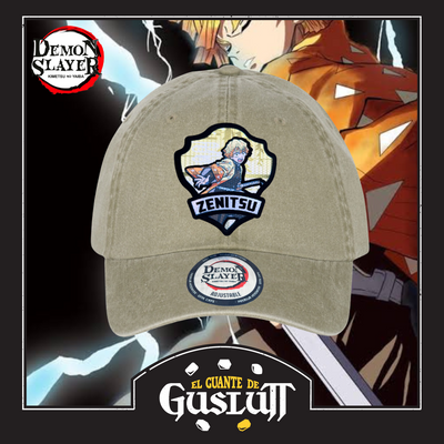 Gorra Demon Slayer: Kimetsu No Yaiba Zenitsu Agatsuma Beige Tipo Deslavada