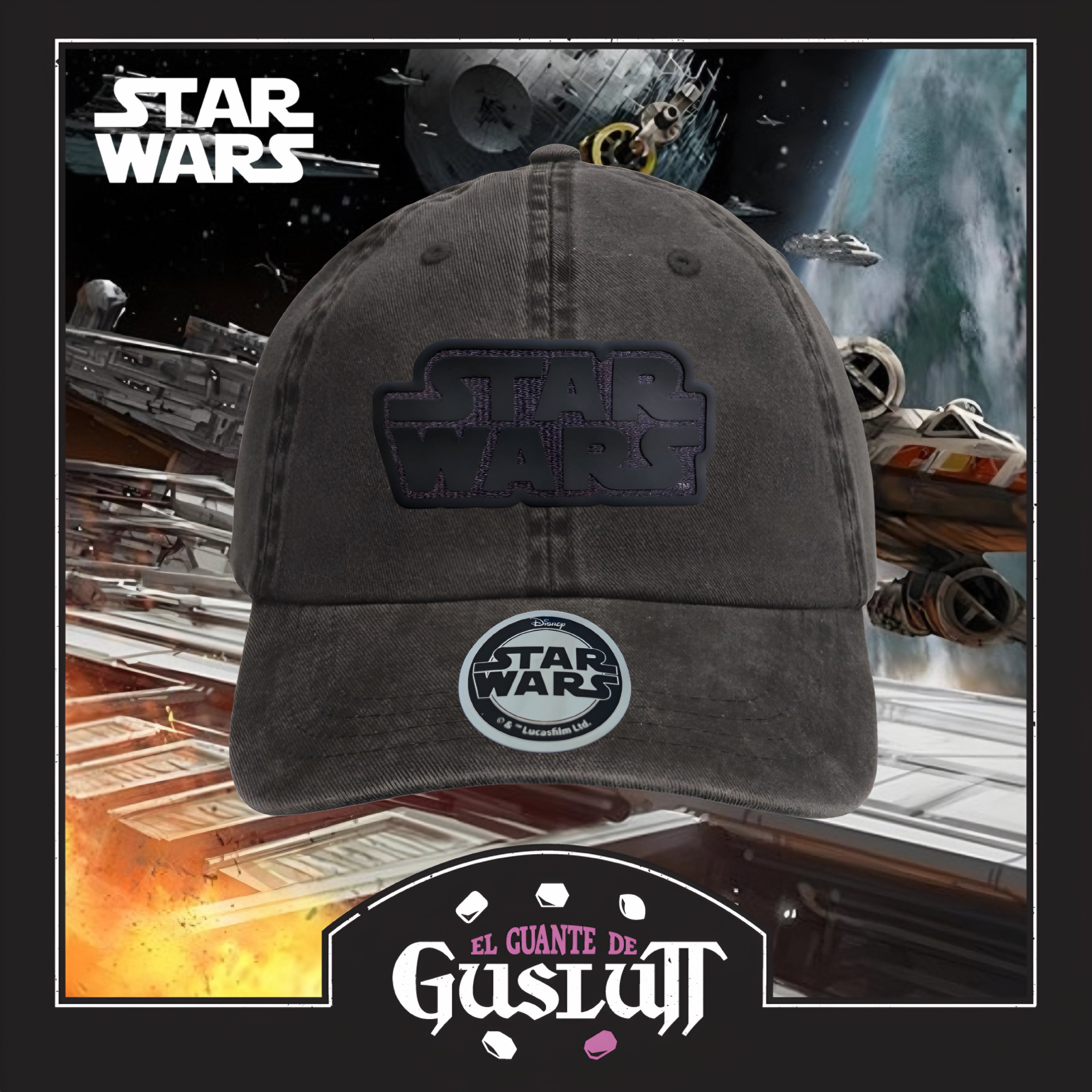Gorra Star Wars Logo Gris Tipo Deslavada