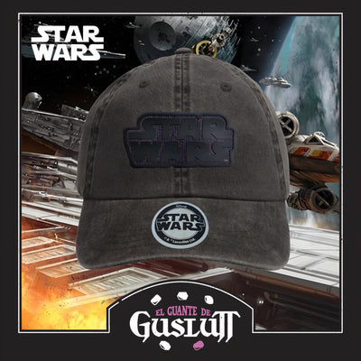 Gorra Star Wars Logo Gris Tipo Deslavada
