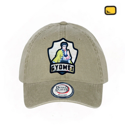 Gorra Demon Slayer: Kimetsu No Yaiba Pilar de la Roca Gyomei Himejima Beige Tipo Deslavada