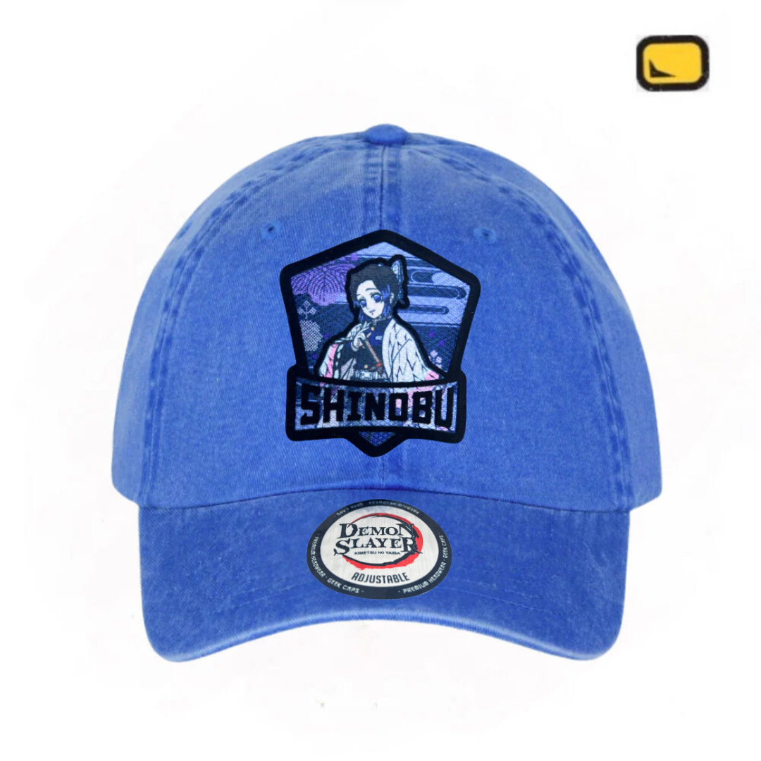 Gorra Demon Slayer: Kimetsu No Yaiba “Shinobu Kocho” Azul Royal Vintage