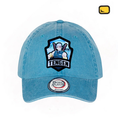 Gorra Demon Slayer: Kimetsu No Yaiba Pilar del Sonido Tengen Uzui Azul Turquesa Tipo Deslavada