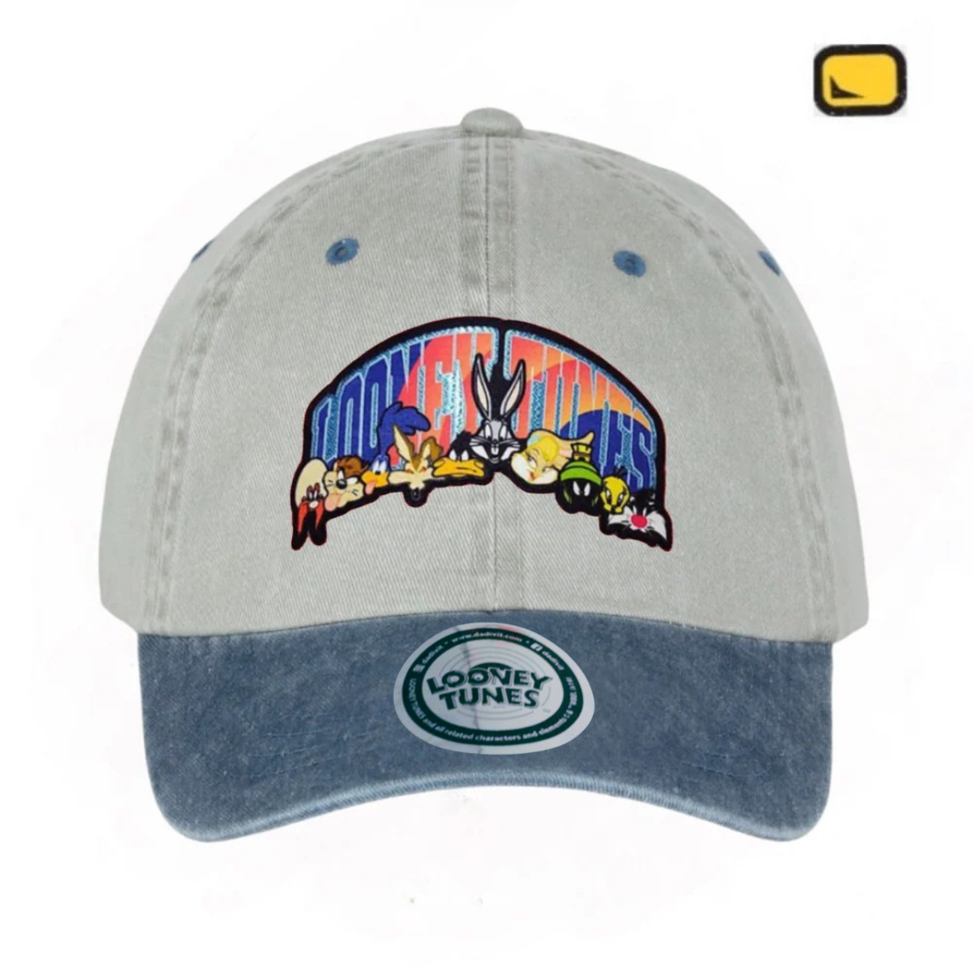 Gorra Looney Tunes That’s all folks Beige/Azul Tipo Deslavada