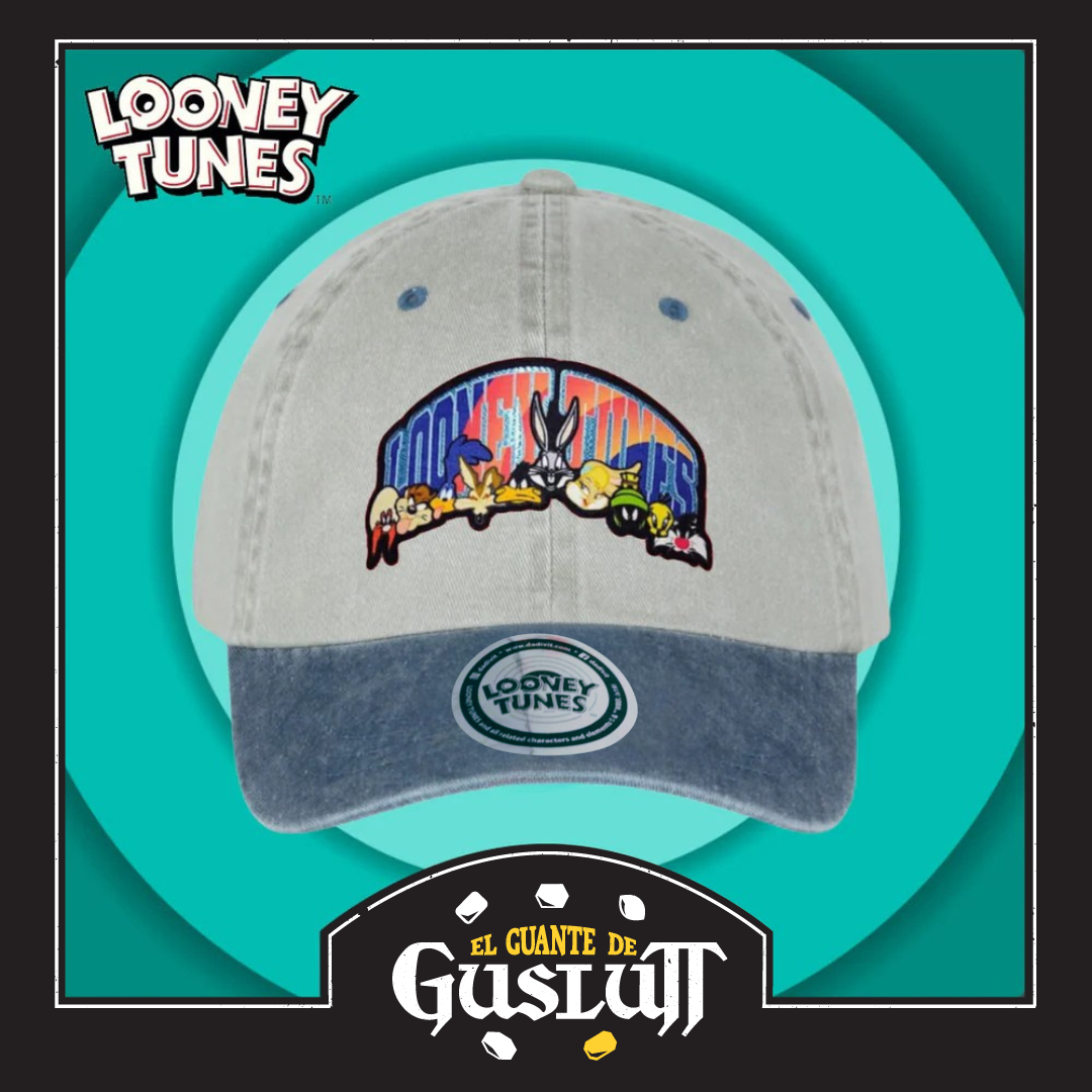 Gorra Looney Tunes That’s all folks Beige/Azul Tipo Deslavada