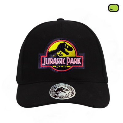 Gorra Jurassic Park Logo Clásico Amarillo Negra