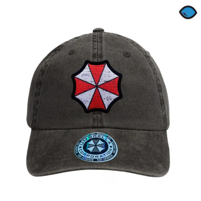 Gorra Resident Evil Umbrella Logo Gris Tipo Deslavada