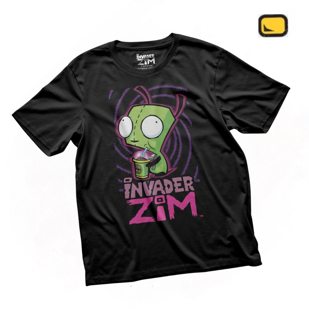 Playera Nickelodeon Invasor Zim G.I.R. Negra
