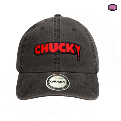 Gorra Chucky Logo Clásico Gris Tipo Deslavada
