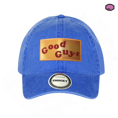 Gorra Chucky Good Guys Logo Azul Royal Tipo Deslavada