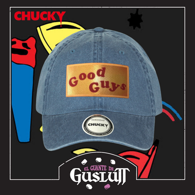 Gorra Chucky Good Guys Logo Azul Tipo Deslavada