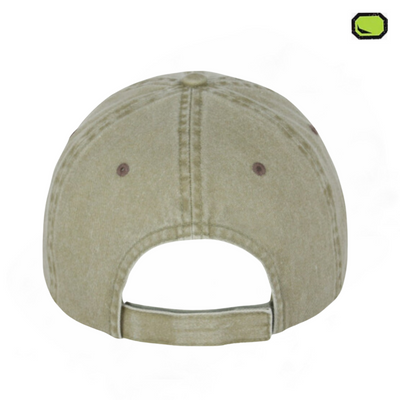 Gorra Jurassic Park Logo Clásico Amarillo Beige/Café Tipo Deslavada