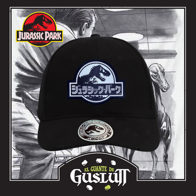 Gorra Jurassic Park Logo Japonés Negra