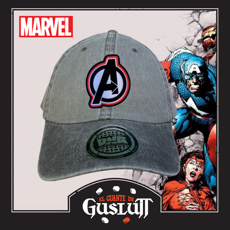 Gorra Avengers Logo Gris Vintage
