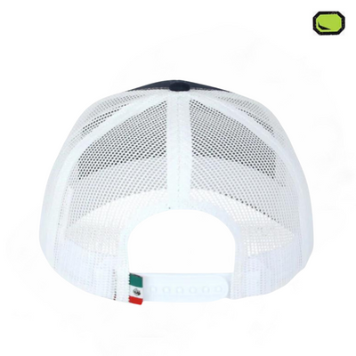 Gorra Jurassic Park Logo Japonés Negro/Blanco Tipo Trucker Premium