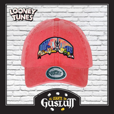 Gorra Looney Tunes That’s all folks Coral Tipo Deslavada