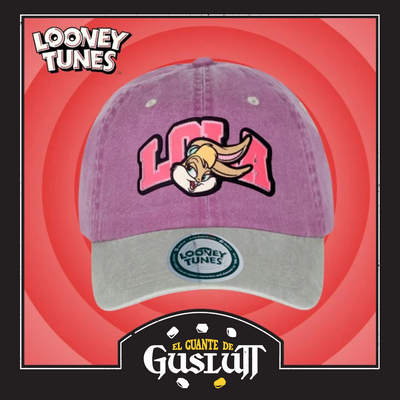 Gorra Looney Tunes Lola Bunny Uva/Beige Tipo Deslavada