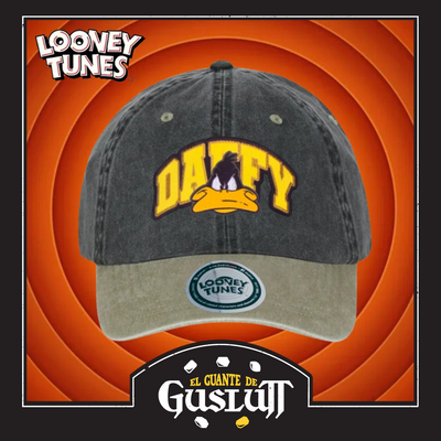 Gorra Looney Tunes Daffy Duck Gris/Beige Tipo Deslavada