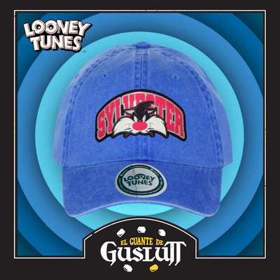 Gorra Looney Tunes Sylvester Cat Azul Royal Tipo Deslavada
