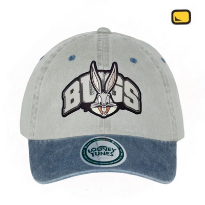 Gorra Looney Tunes Bugs Bunny Beige/Azul Tipo Deslavada