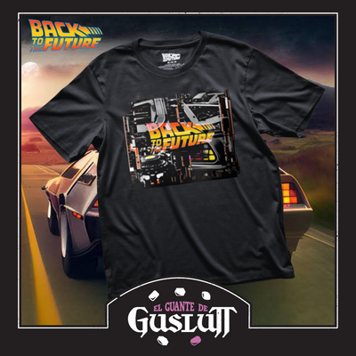 Playera Back to the Future Time Travel Negra