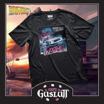 Playera Back to the Future Salto en el Tiempo Negra