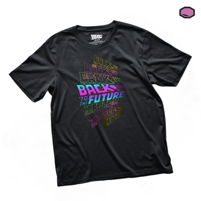 Playera Back to the Future Logos Negra