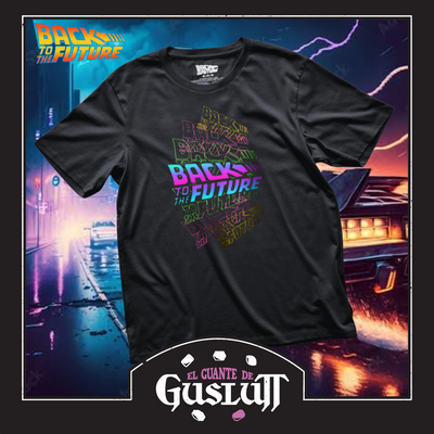Playera Back to the Future Logos Negra