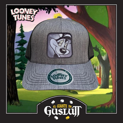 Gorra Looney Tunes Pepe Le Pew Gris/Negra Tipo Trucker Premium