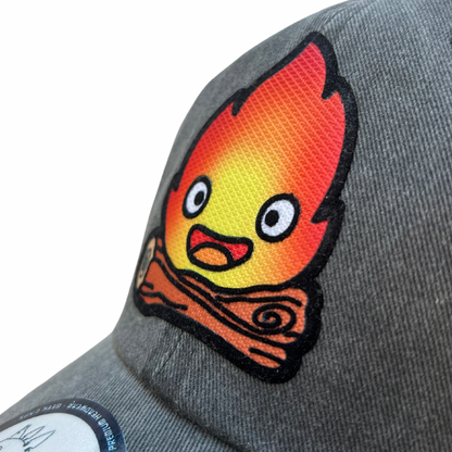 Gorra Studio Ghibli Howl’s moving castle “Calcifer” Gris Vintage