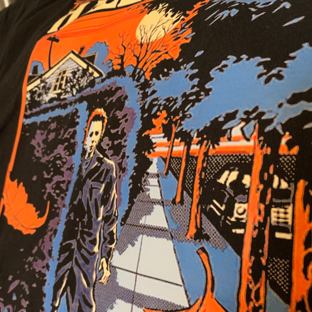 Playera Halloween “The night he came home” Negra