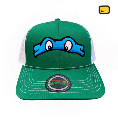 Gorra Nickelodeon Tortugas Ninja Leonardo Verde-Blanca Tipo Trucker Premium