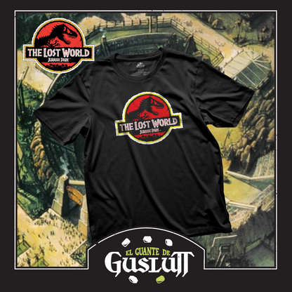 Playera The Lost World: Jurassic Park “Red Classic Logo” Negra