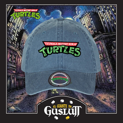 Gorra Nickelodeon Tortugas Ninja Logo Clásico Azul Tipo Deslavada