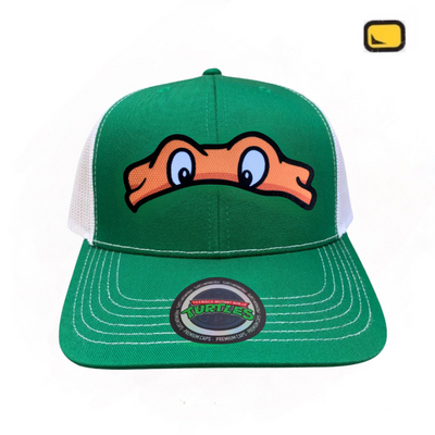 Gorra Nickelodeon Tortugas Ninja Michaelangelo Verde/Blanca Tipo Trucker Premium