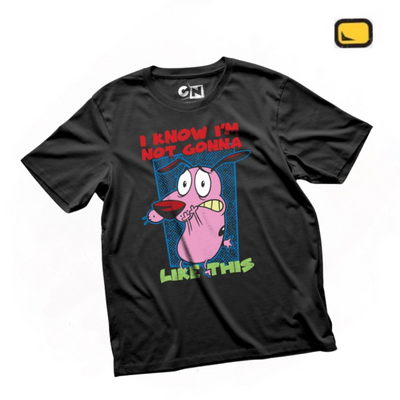 Playera Cartoon Network Coraje el perro Cobarde Negra