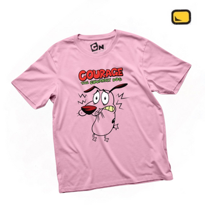 Playera Cartoon Network Coraje el perro Cobarde Rosa