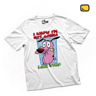Playera Cartoon Network Coraje el perro Cobarde Blanca