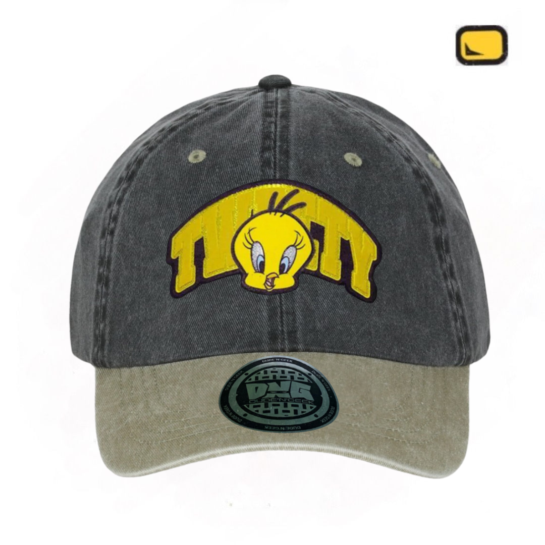 Gorra Looney Tunes “Tweety” Gris-Beige Vintage