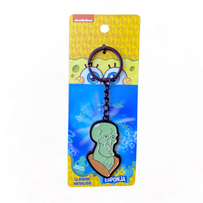 Llavero Nickelodeon Calamardo Guapo Metálico Edición Limitada