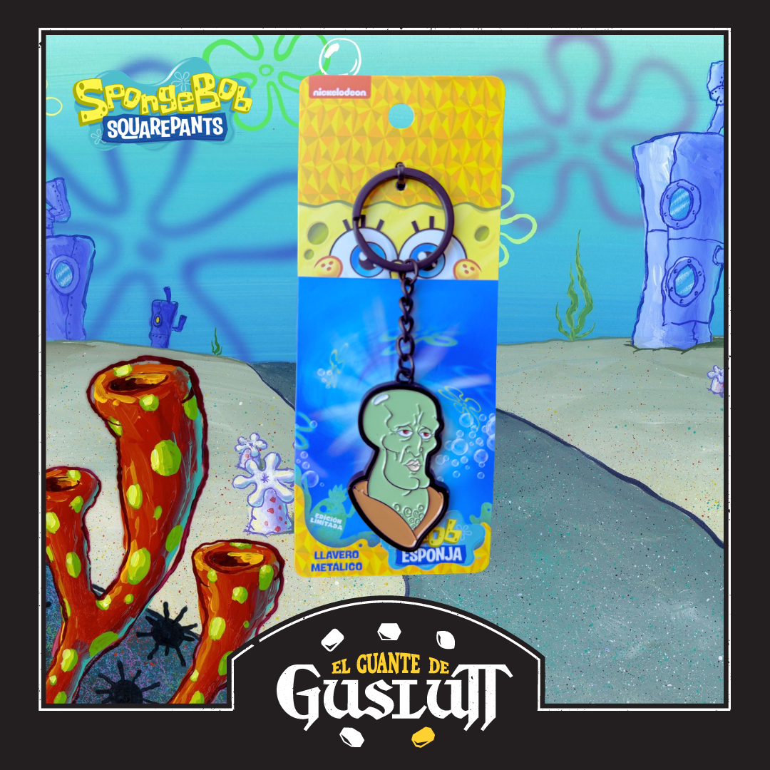 Llavero Nickelodeon Calamardo Guapo Metálico Edición Limitada