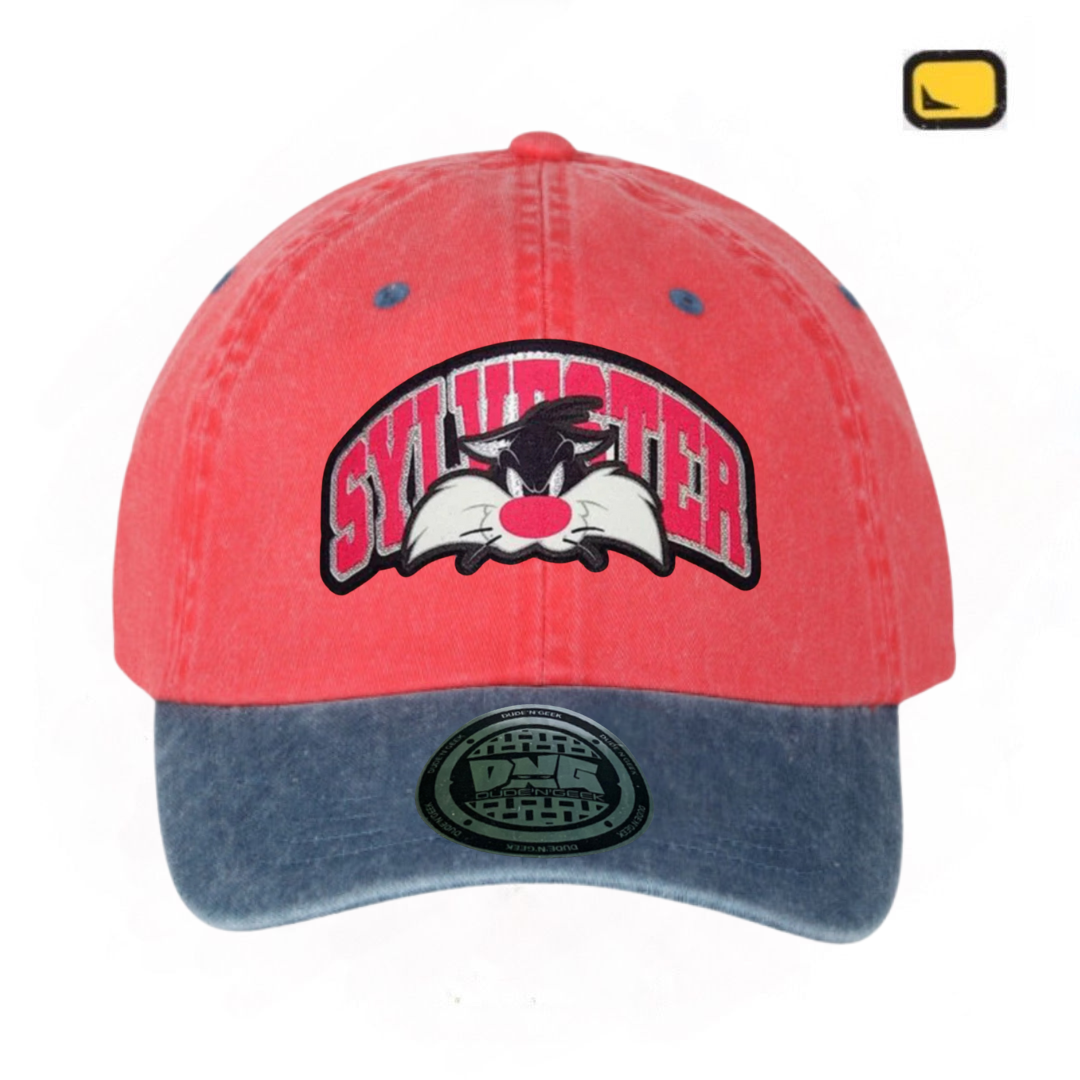 Gorra Looney Tunes “Sylvester Cat” Roja-Azul Vintage